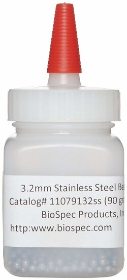 BioSpec Products Stainless Steel Beads 3.2mm 90g, Quantity: Pack of 1